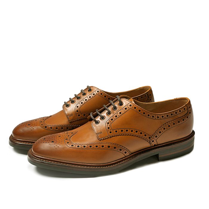 lochcarron of scotland Loake Tan Chester Brogue Shoes