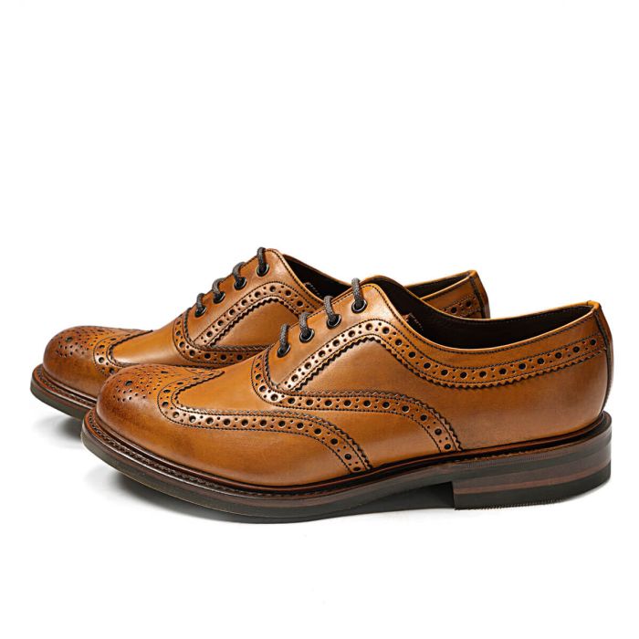Lochcarron Of Scotland Loake Tan Edward Brogue Shoes