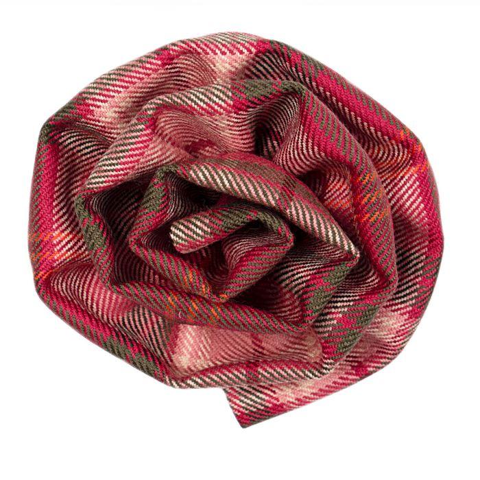 lochcarron of scotland Lochcarron Hunting Rose Tartan Corsage Flower Brooch Pin