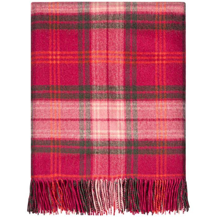 lochcarron of scotland Lochcarron Hunting Rose Tartan Lambswool Blanket