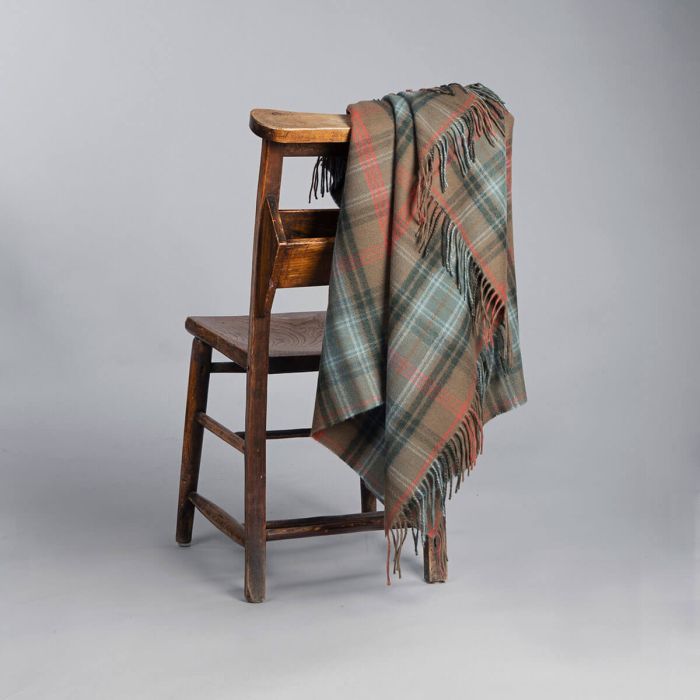 Lochcarron Of Scotland Lochcarron Hunting Weathered Tartan Lambswool Blanket