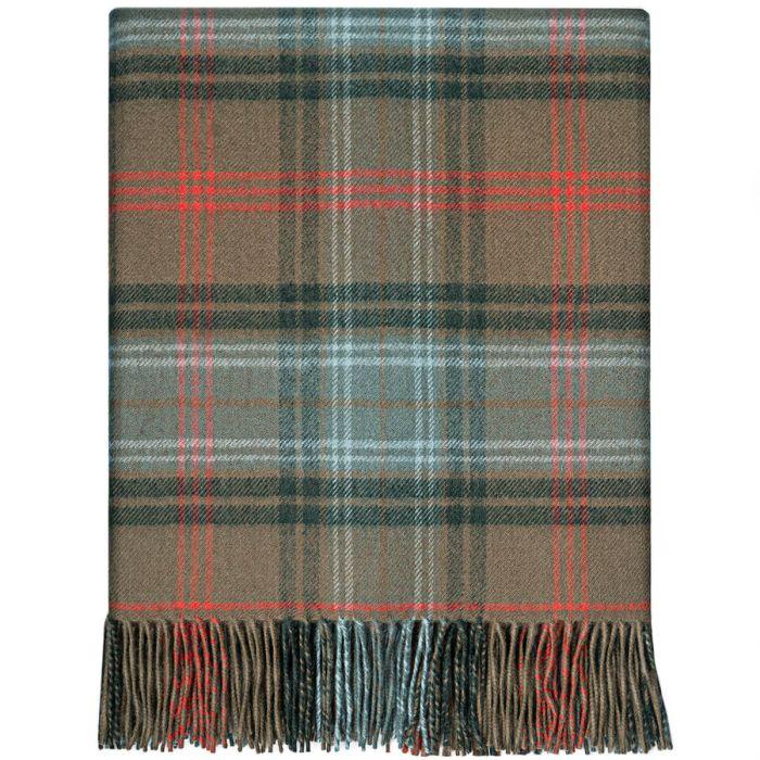 lochcarron of scotland Lochcarron Hunting Weathered Tartan Lambswool Blanket