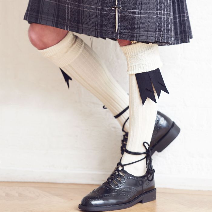 Lochcarron Of Scotland Harris Kilt Hose Charcoal