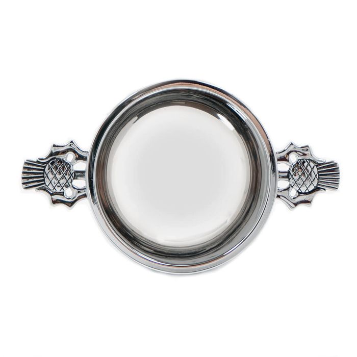 Lochcarron Of Scotland Quaich With Thistle Design