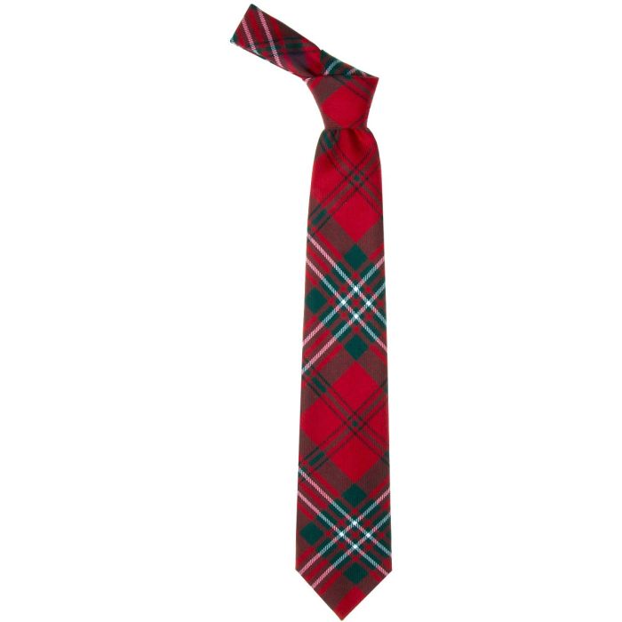 Lochcarron Of Scotland Scott Red Modern Tartan Tie