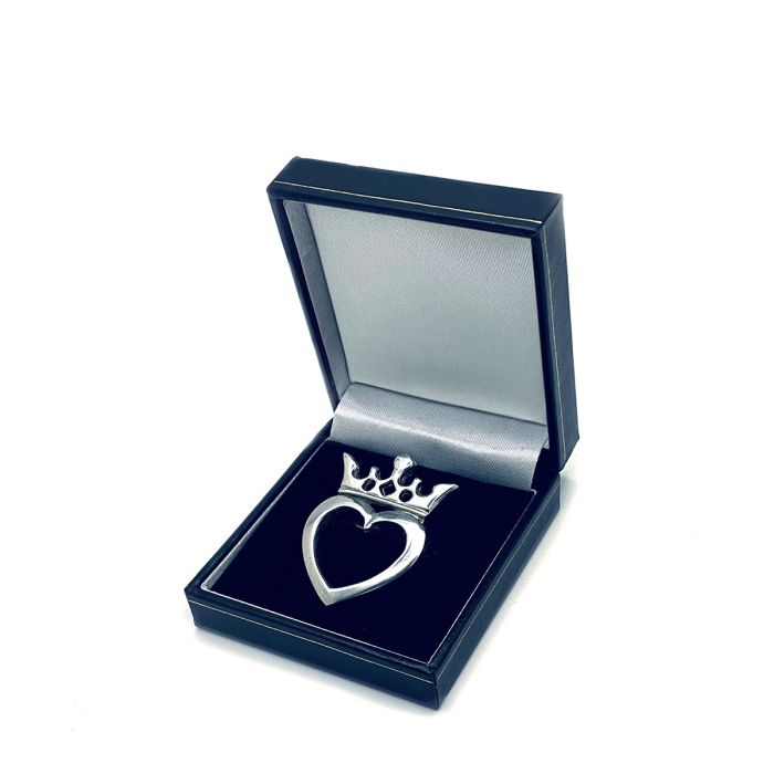 Lochcarron Of Scotland Luckenbooth Small Brooch In Polished Pewter