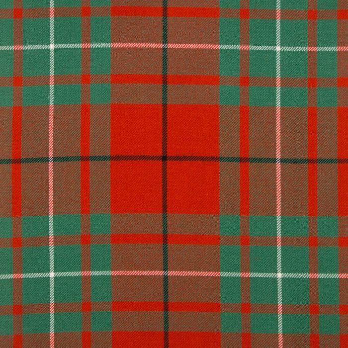 lochcarron of scotland MacAuley Red Ancient Medium Weight Tartan Fabric