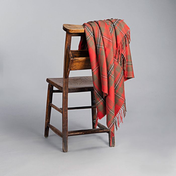 Lochcarron Of Scotland MacGregor Weathered Tartan Lambswool Blanket