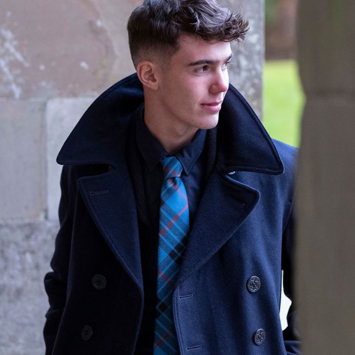 Lochcarron Of Scotland MacKay Blue Ancient Tartan Tie