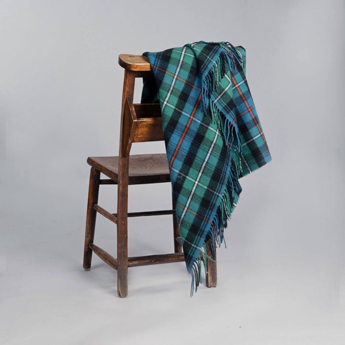 Lochcarron Of Scotland MacKenzie Ancient Tartan Lambswool Blanket