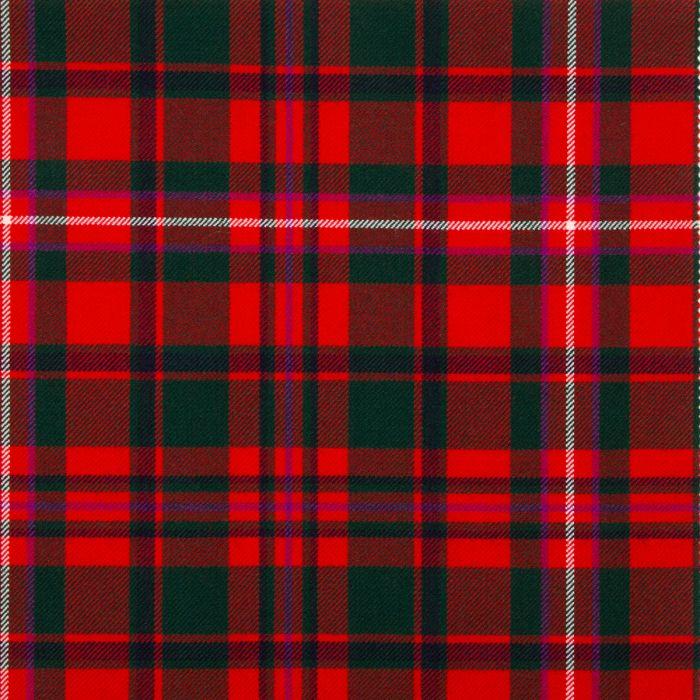 lochcarron of scotland MacKinnon Red Modern Medium Weight Tartan Fabric