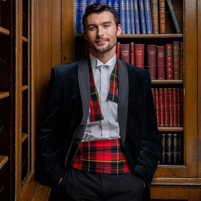 Lochcarron Of Scotland Made To Order Reiver Light Weight Tartan Self Tie Bow Tie