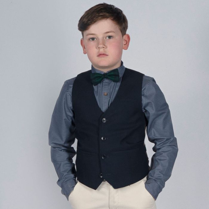 Lochcarron Of Scotland Made To Order Reiver Lightweight Boys / Childrens Tartan Bow Tie