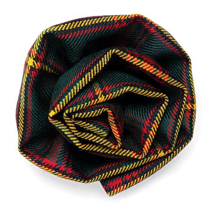 lochcarron of scotland Made to Order Reiver Lightweight Tartan Corsage Flower Brooch Pin