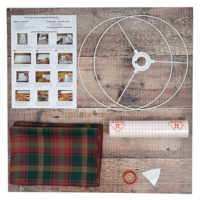 lochcarron of scotland Made to Order Reiver Lightweight Tartan Lampshade Kit and Fabric
