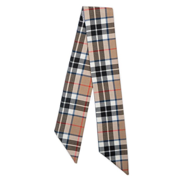 Lochcarron Of Scotland Made To Order Reiver Lightweight Tartan Wool Twilly Scarf