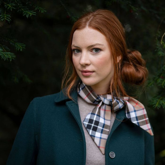 Lochcarron Of Scotland Made To Order Reiver Lightweight Tartan Wool Twilly Scarf