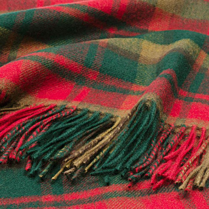 Lochcarron Of Scotland Maple Leaf Canadian Tartan Lambswool Blanket