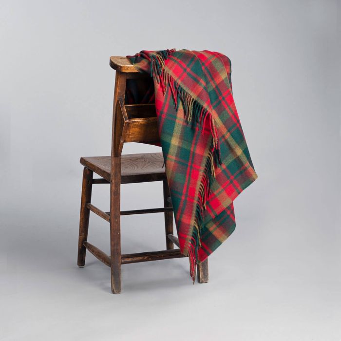 Lochcarron Of Scotland Maple Leaf Canadian Tartan Lambswool Blanket