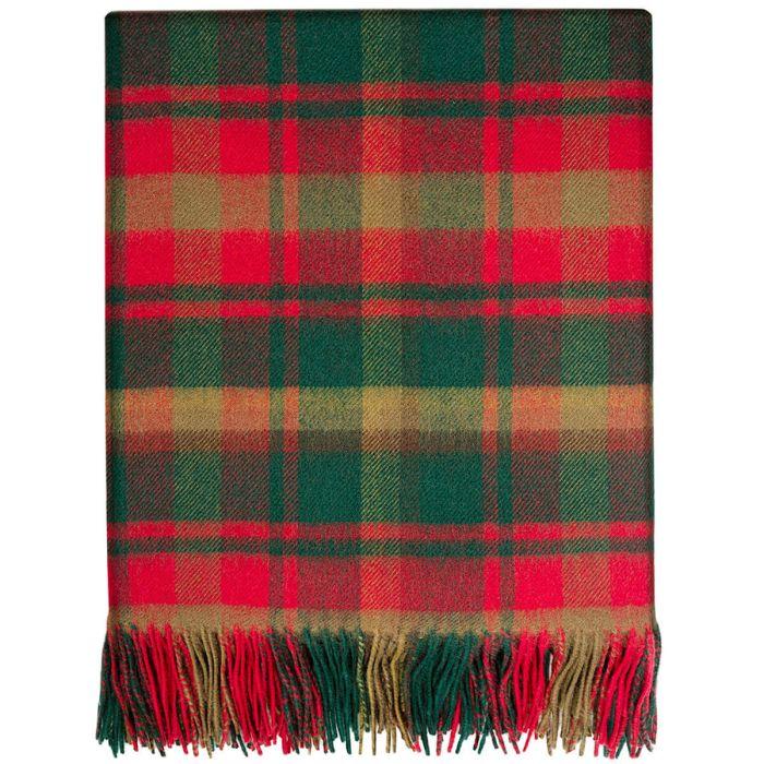 lochcarron of scotland Maple Leaf Canadian Tartan Lambswool Blanket