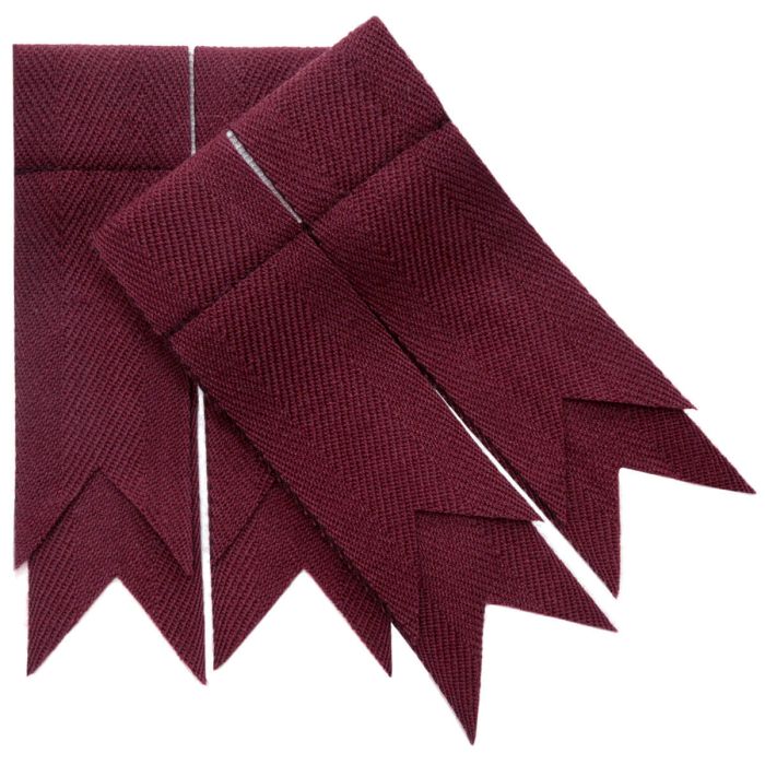 lochcarron of scotland Maroon Plain Coloured Garter Flashes