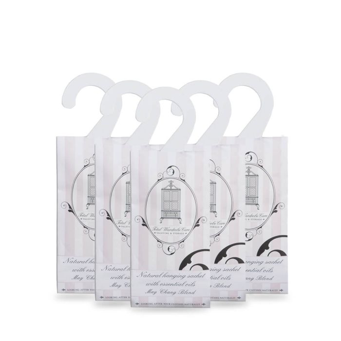 lochcarron of scotland May Chang Blend Essential Oils Anti Moth Natural Hanging Sachets - Pack of 5