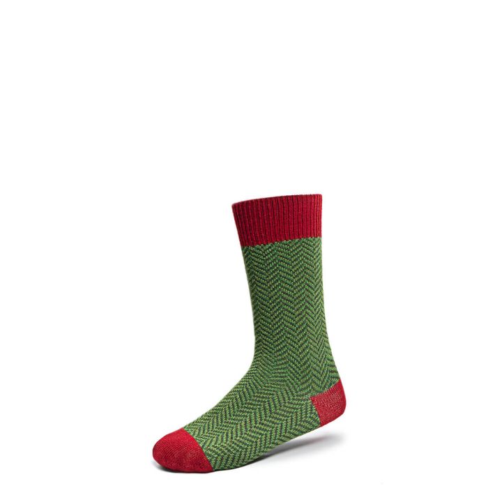 Lochcarron Of Scotland Men's Brick Red Herringbone Merino Blend Socks