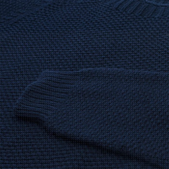 Lochcarron Of Scotland Men's Brodie Nero Navy Chunky Knitted Wool Crew Neck Jumper