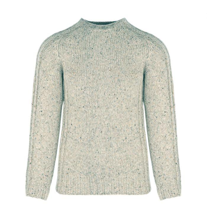 lochcarron of scotland Men's Cameron Mull Chunky Knitted Wool Crew Neck Jumper