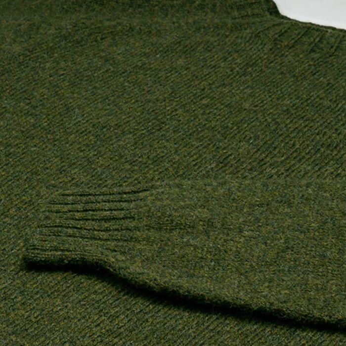 Lochcarron Of Scotland Men's Kyle Scotspine Chunky Knitted Wool Crew Neck Jumper