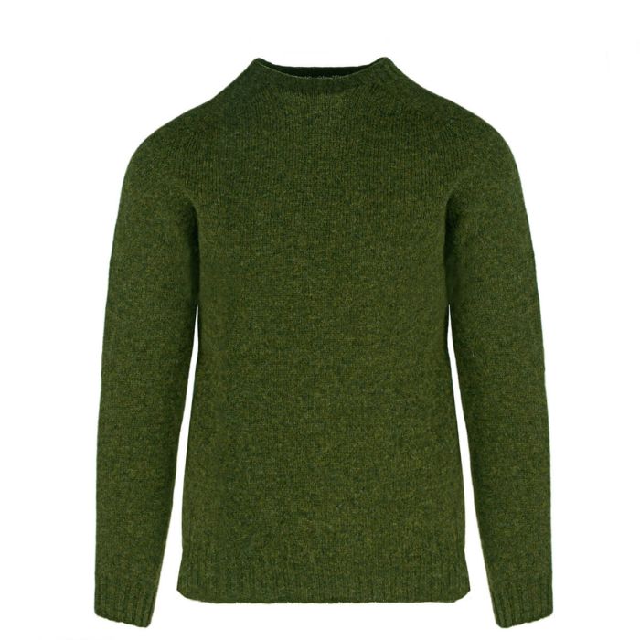 lochcarron of scotland Men's Kyle Scotspine Chunky Knitted Wool Crew Neck Jumper