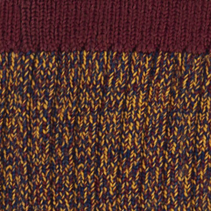 Lochcarron Of Scotland Mens Burgundy Firth Crew Length Merino Blend Socks