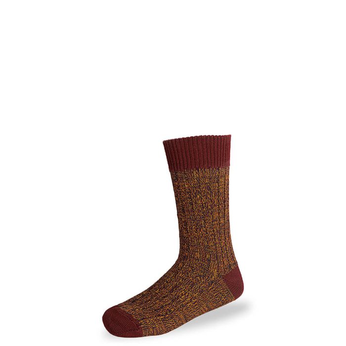 Lochcarron Of Scotland Mens Burgundy Firth Crew Length Merino Blend Socks