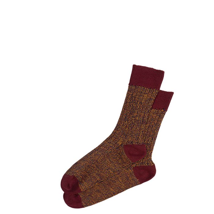 lochcarron of scotland Mens Burgundy Firth Crew Length Merino Blend Socks