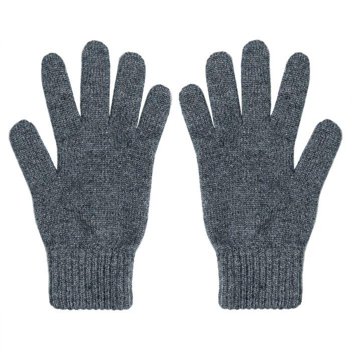 Lochcarron Of Scotland Mens Luxury Dark Granite Grey Cashmere Gloves