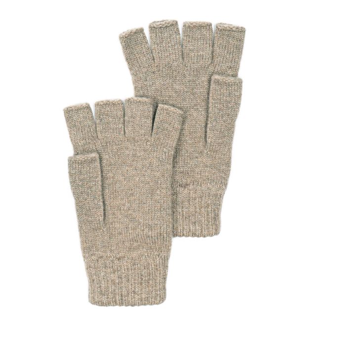 lochcarron of scotland Mens Luxury Otter Cashmere Fingerless Gloves