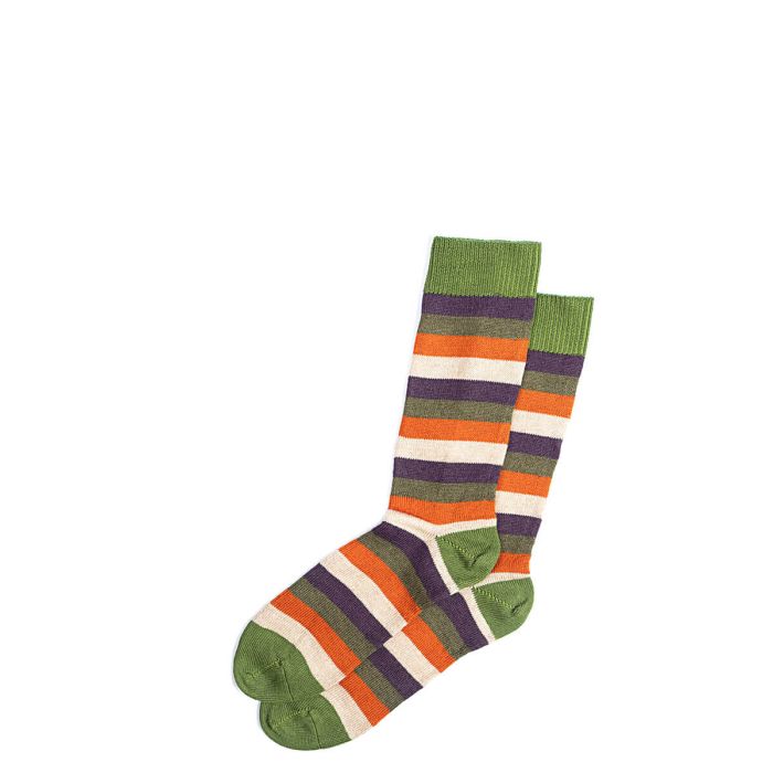 lochcarron of scotland Mens Moss Stripe Merino Blend Socks