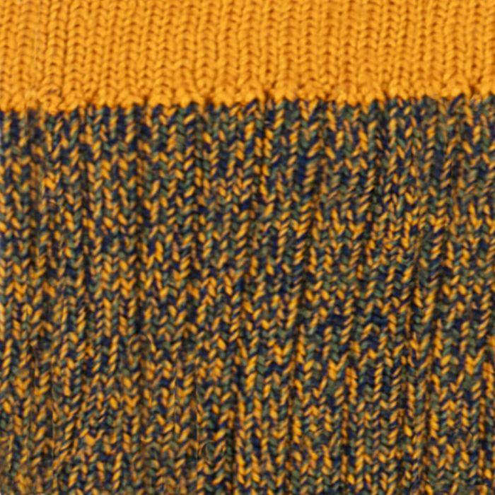 Lochcarron Of Scotland Mens Ochre Firth Crew Length Merino Blend Socks