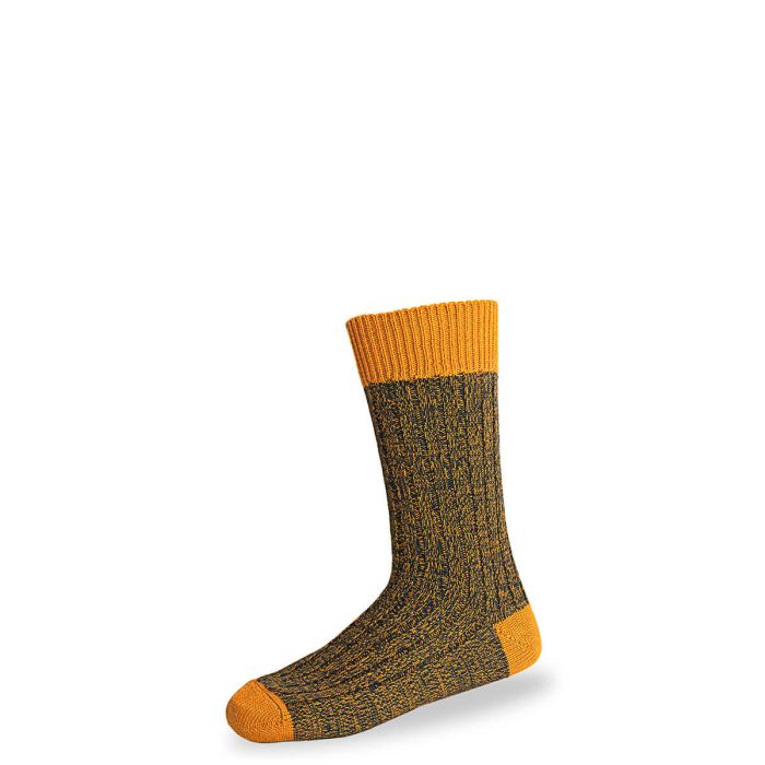 Lochcarron Of Scotland Mens Ochre Firth Crew Length Merino Blend Socks