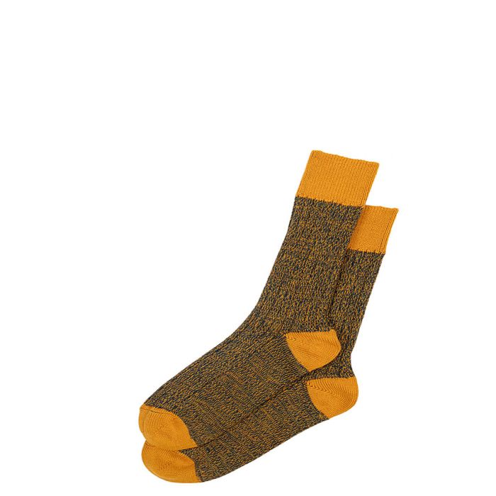 lochcarron of scotland Mens Ochre Firth Crew Length Merino Blend Socks