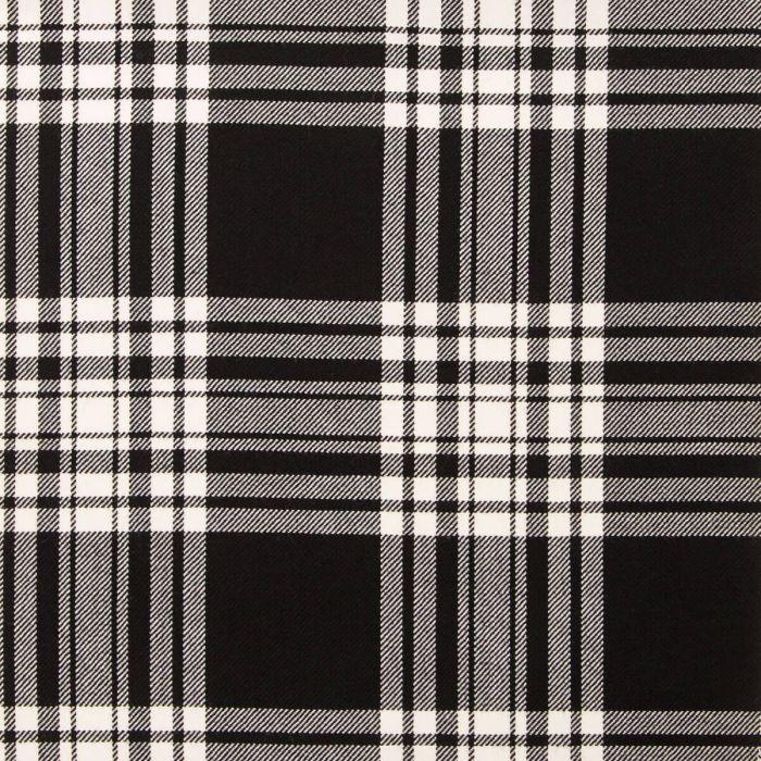 lochcarron of scotland Menzies Black & White Modern Lightweight Tartan Fabric