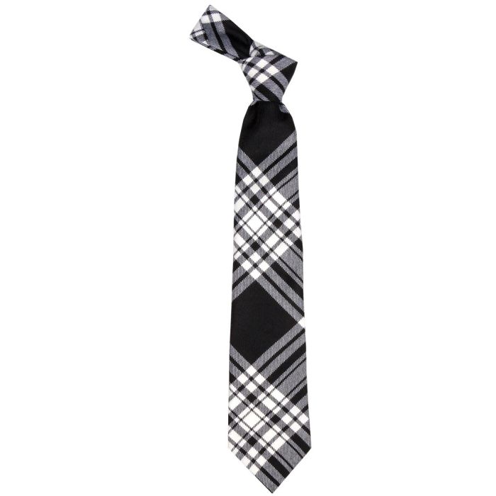 Lochcarron Of Scotland Menzies Black/White Modern Tartan Tie