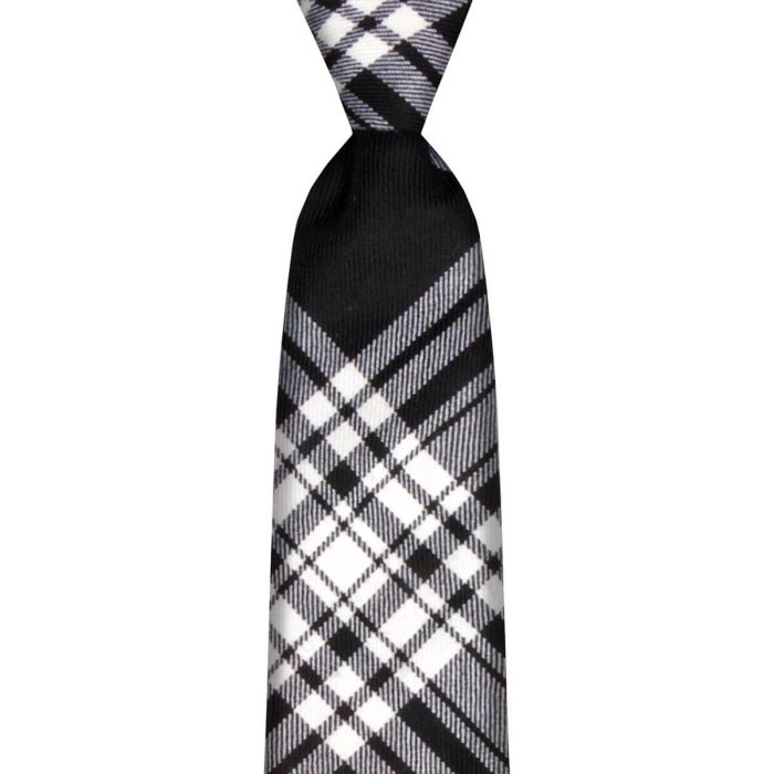 lochcarron of scotland Menzies Black/White Modern Tartan Tie