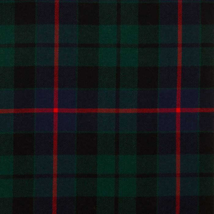 lochcarron of scotland Morrison Green Modern Medium Weight Tartan Fabric