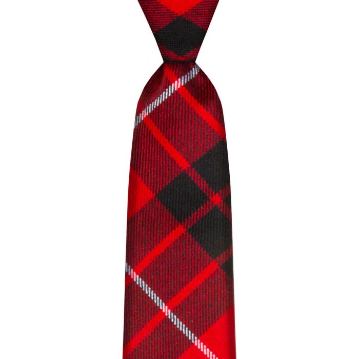 lochcarron of scotland Munro Black/Red Modern Tartan Tie