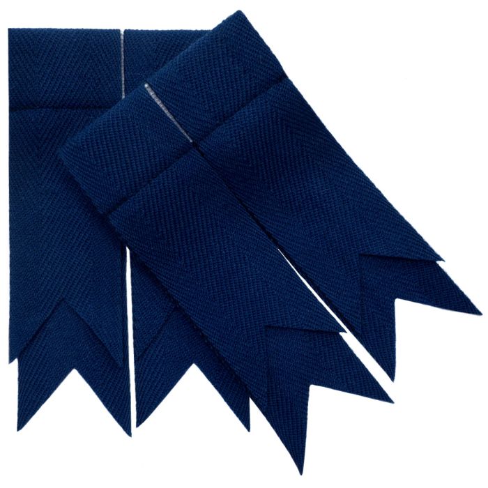 lochcarron of scotland Navy Blue Plain Coloured Garter Flashes