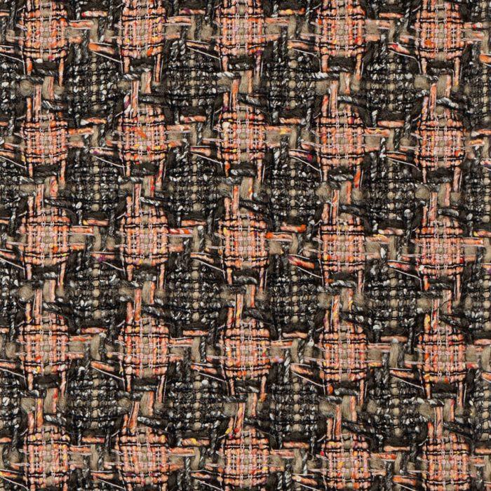 lochcarron of scotland Pink & Mineral Check Wool Tweed Fabric