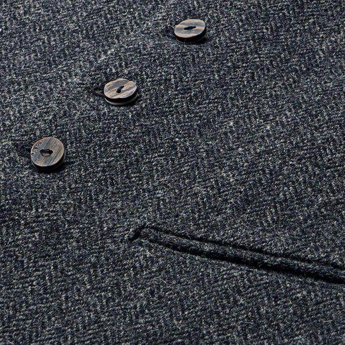 Lochcarron Of Scotland Porters Grey Shetland Tweed 5 Button Kilt Waistcoat