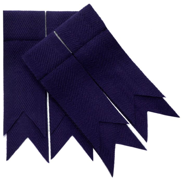 lochcarron of scotland Purple Plain Coloured Garter Flashes