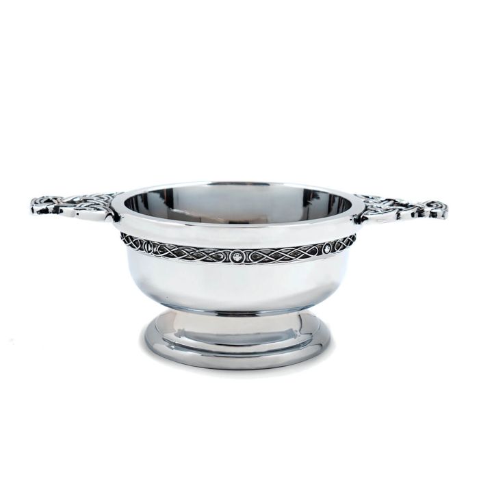 Lochcarron Of Scotland Quaich With Celtic Knot Design